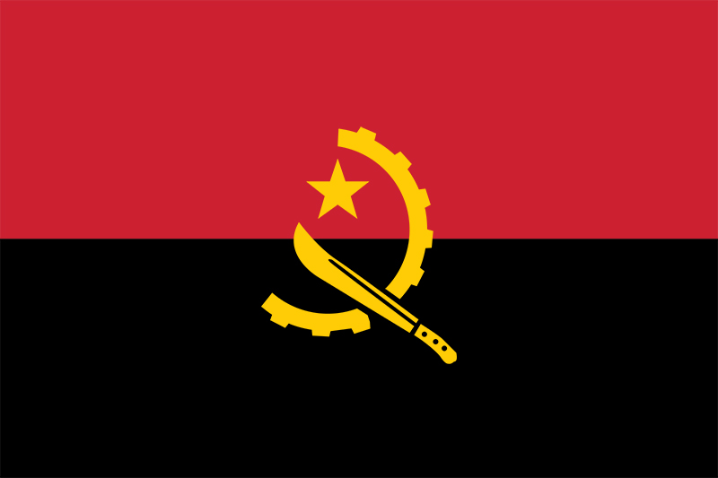 A flag of Angola