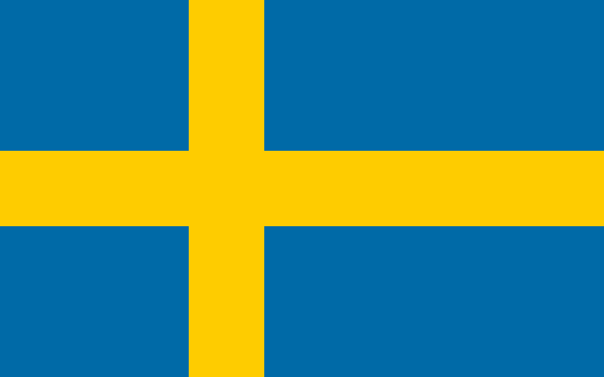 A flag of Sweden